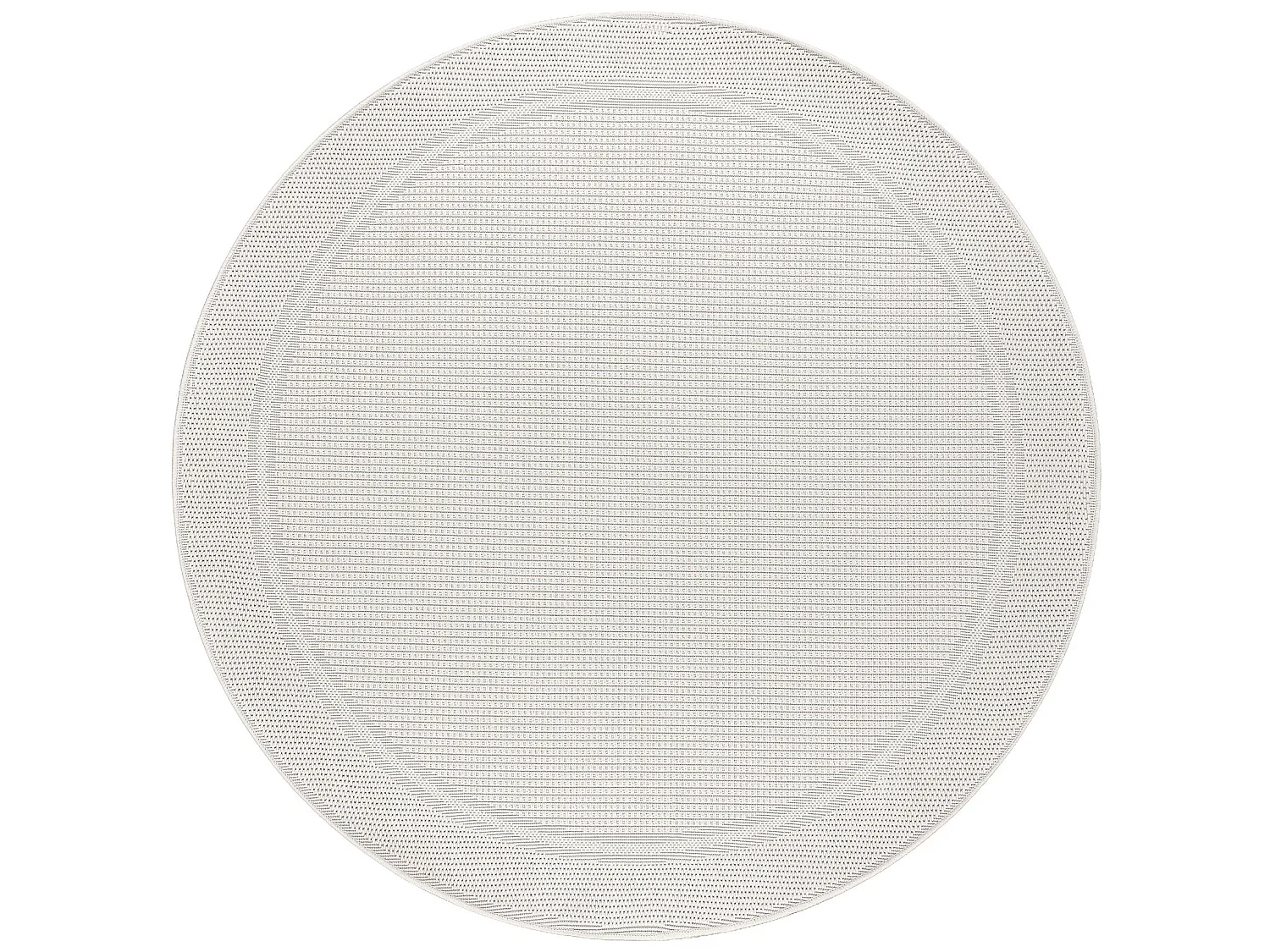 Sisal tapijt TIMO 5979 cirkel buitenshuis kader wit  cercle 200 cm