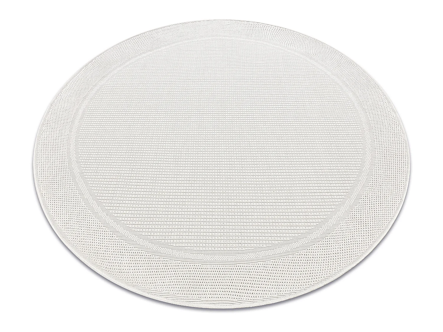 Tapis TIMO 5979 cercle SIZAL extérieur cadre blanc  cercle 150 cm