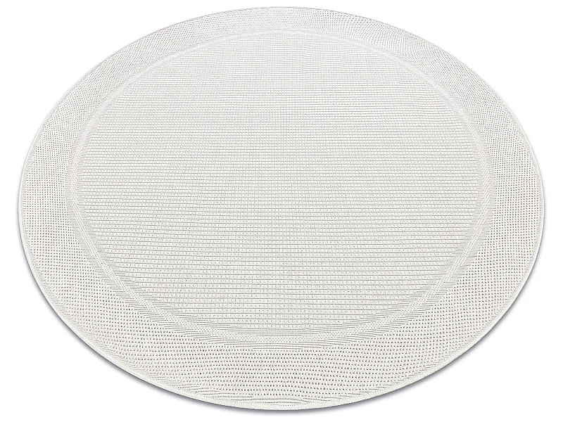 Tapis TIMO 5979 cercle SIZAL extérieur cadre blanc  cercle 150 cm
