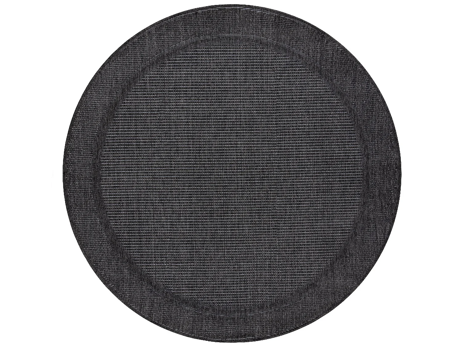 Sisal tapijt TIMO 5979 cirkel buitenshuis kader zwart cercle 200 cm