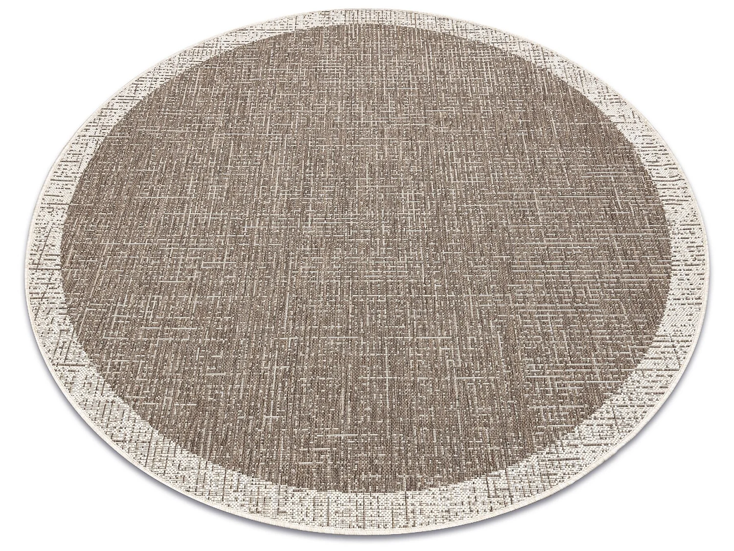 TAPPETO DI SPAGO SIZAL FLOORLUX Cerchio 20401 Telaio taupe / champagne cercle 160 cm