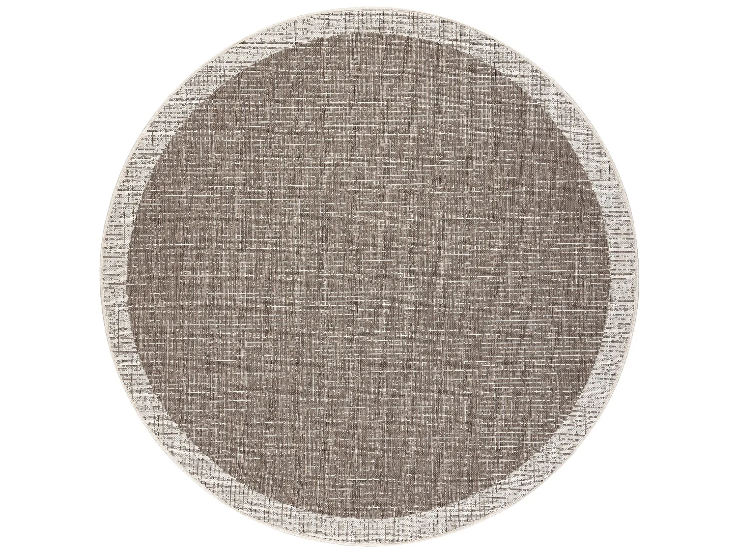 TAPPETO DI SPAGO SIZAL FLOORLUX Cerchio 20401 Telaio taupe / champagne cercle 160 cm