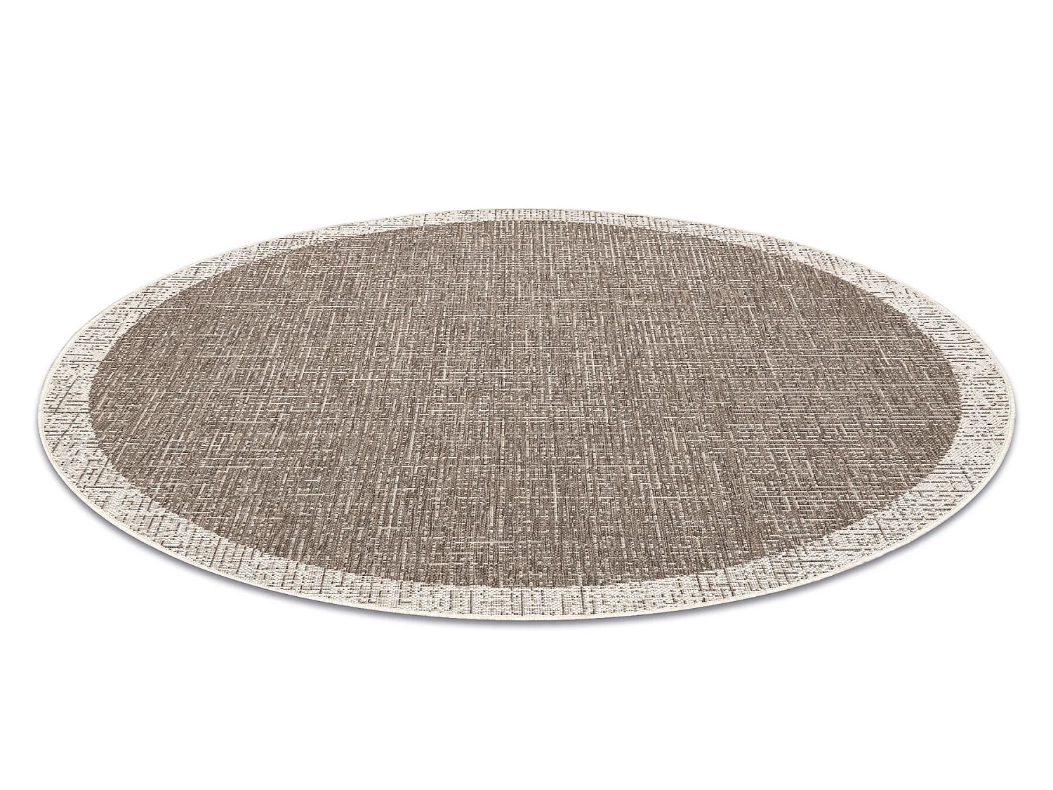 TAPPETO DI SPAGO SIZAL FLOORLUX Cerchio 20401 Telaio taupe / champagne cercle 160 cm