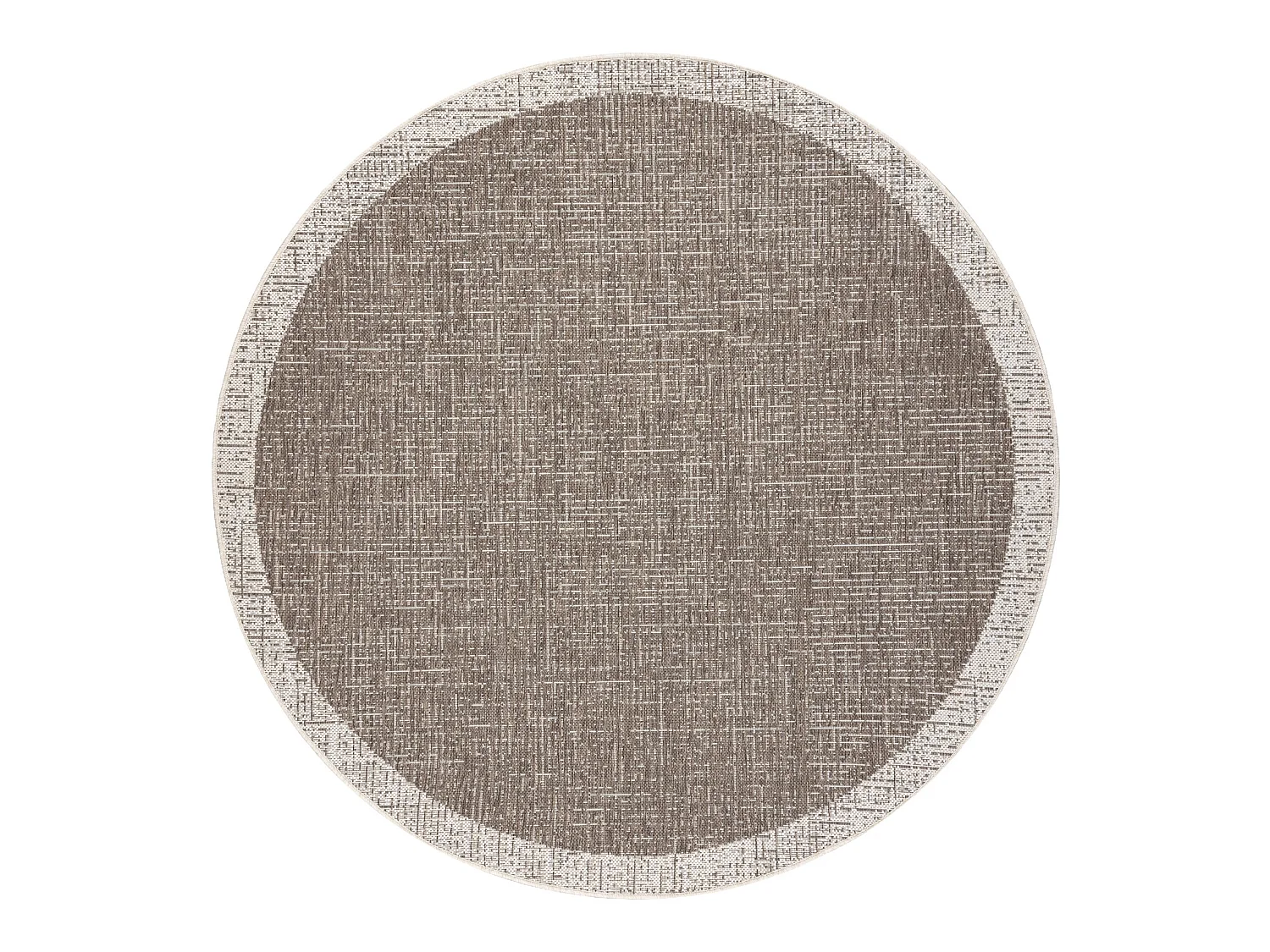 TAPIS EN CORDE SIZAL FLOORLUX Cercle 20401 Cadre taupe / champagne cercle 160 cm
