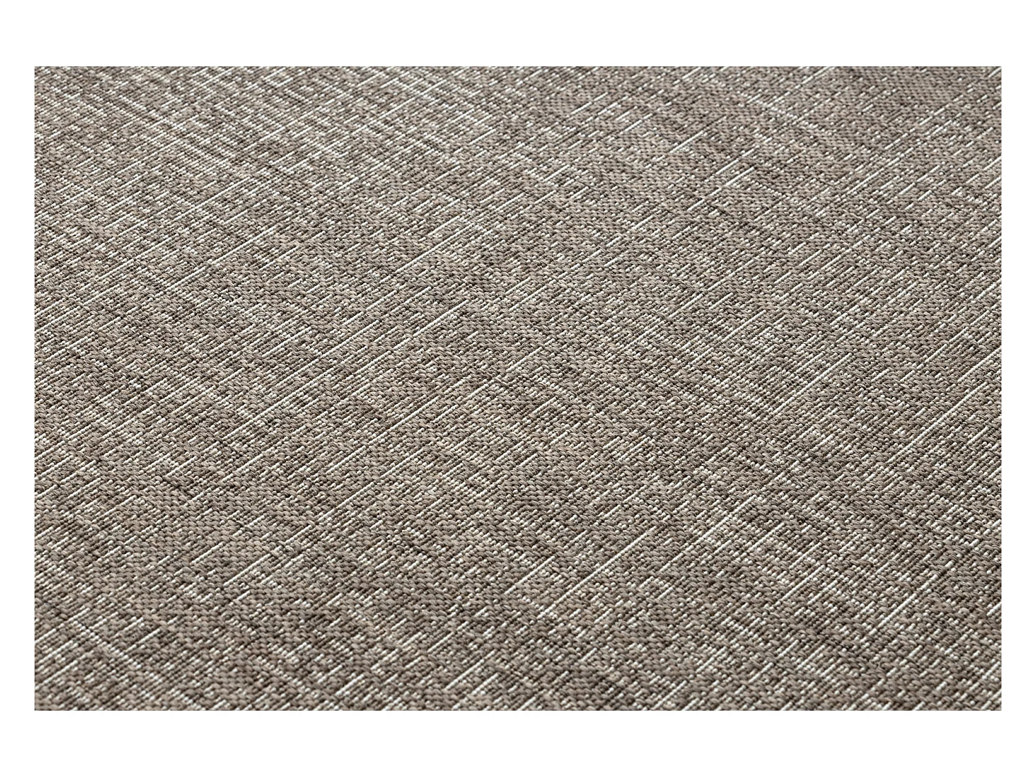 TAPIS EN CORDE SIZAL FLOORLUX Cercle 20401 Cadre taupe / champagne cercle 160 cm
