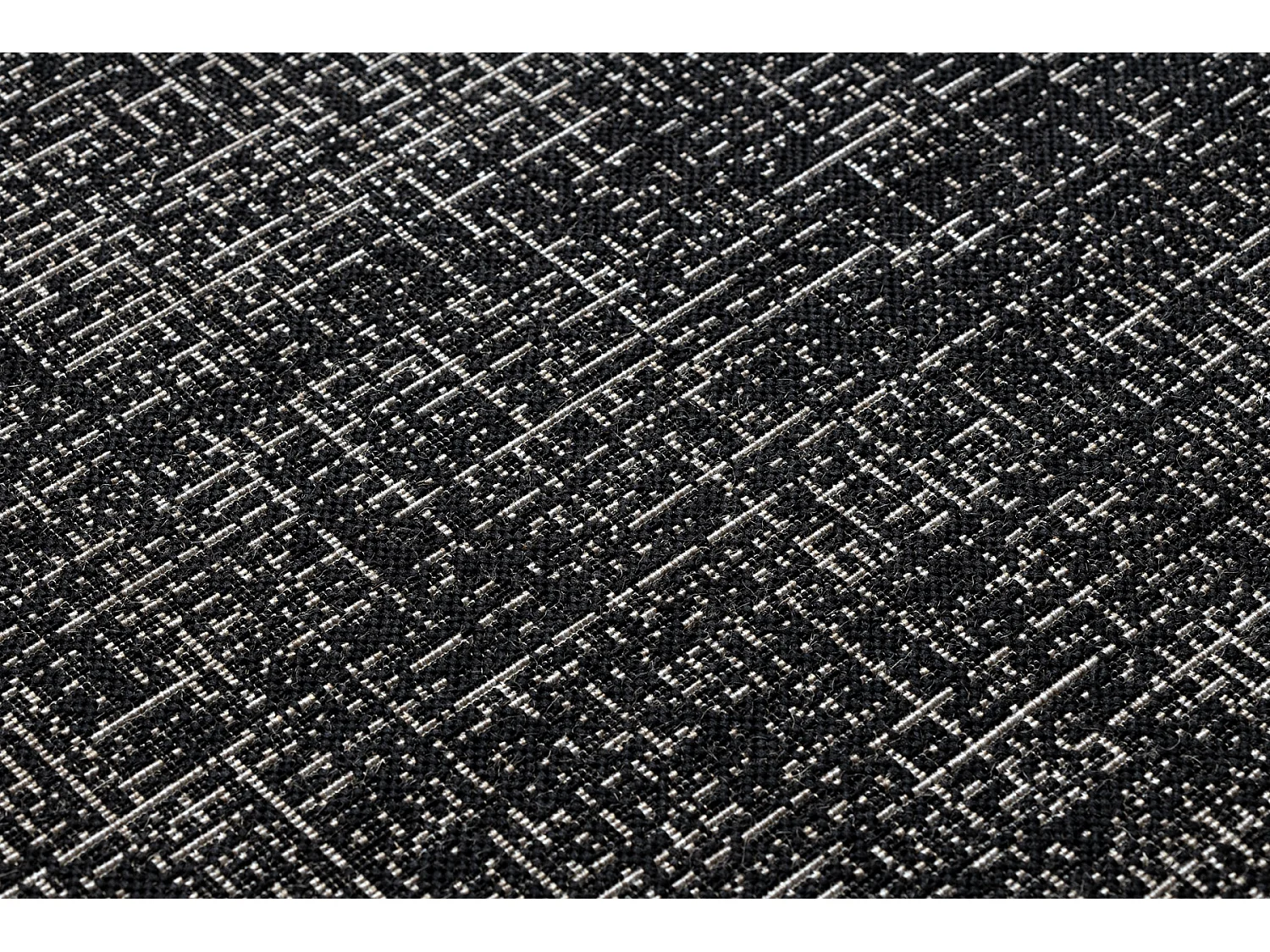 Sisal tapijt SISAL FLOORLUX rond 20401 Kader zwart / zilver  cercle 120 cm