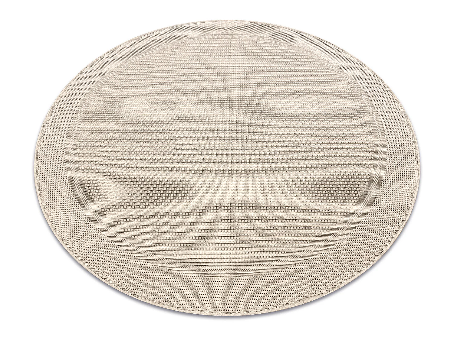 Teppich TIMO 5979 Kreis SISAL draussen Rahmen beige cercle 200 cm