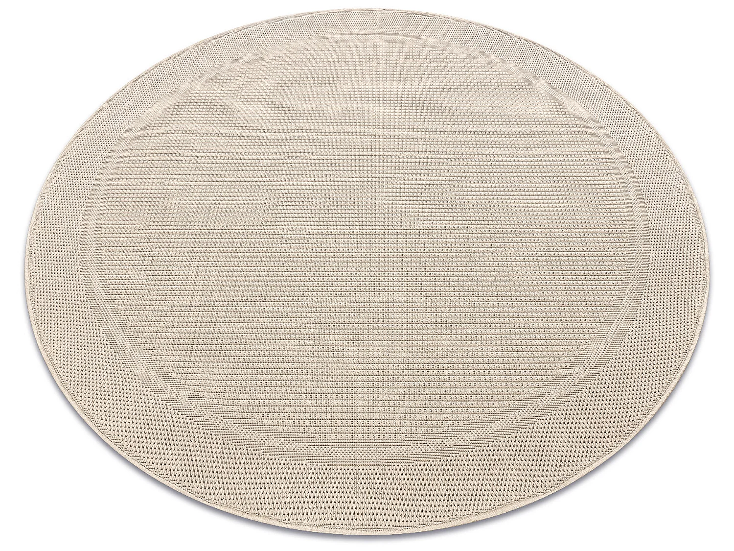 Teppich TIMO 5979 Kreis SISAL draussen Rahmen beige cercle 200 cm