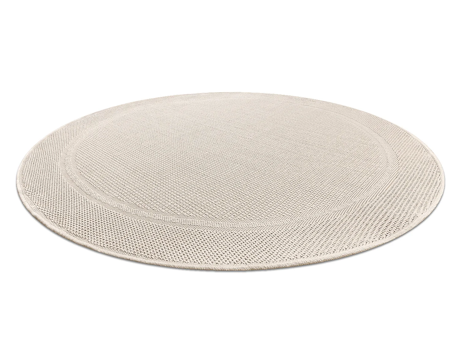 Teppich TIMO 5979 Kreis SISAL draussen Rahmen beige cercle 200 cm