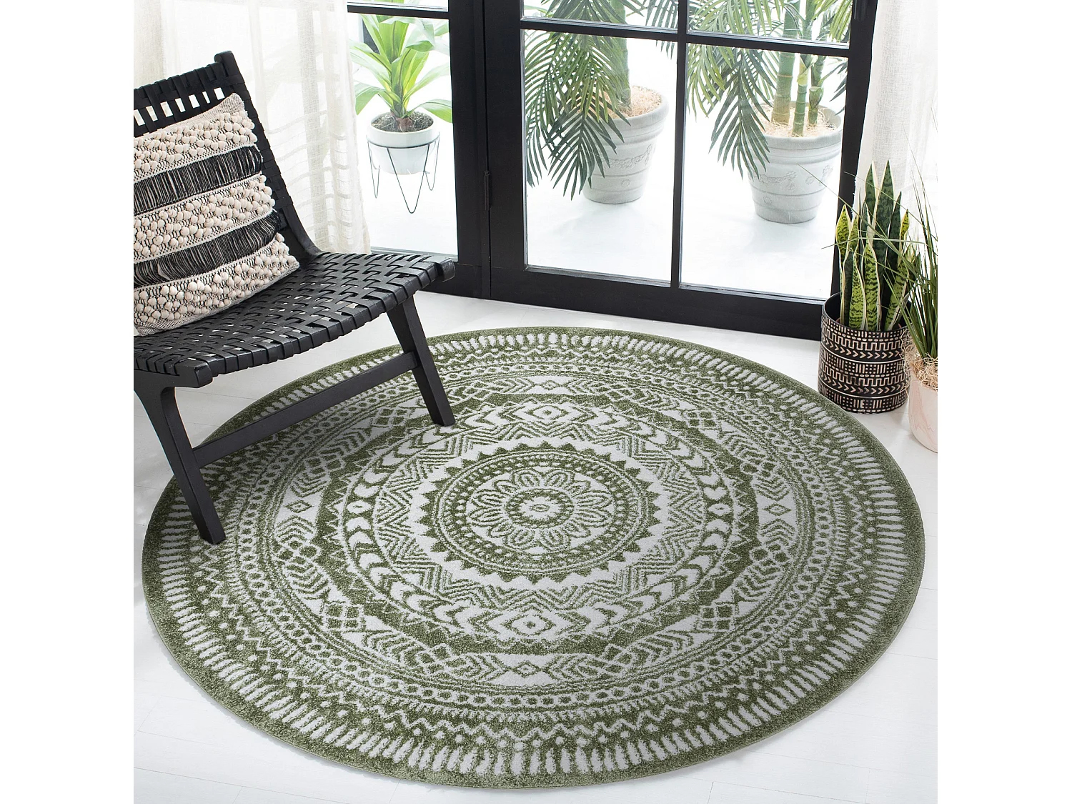 Dywan FUN Napkin serweta koło - zielony cercle 120 cm