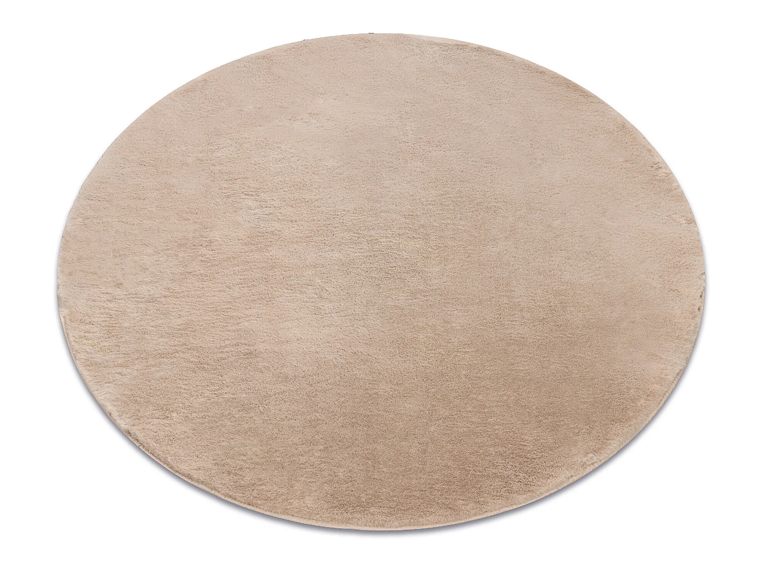 Modern wastapijt POSH cirkel shaggy, pluche, dik anti-slip kameel beig cercle 80 cm