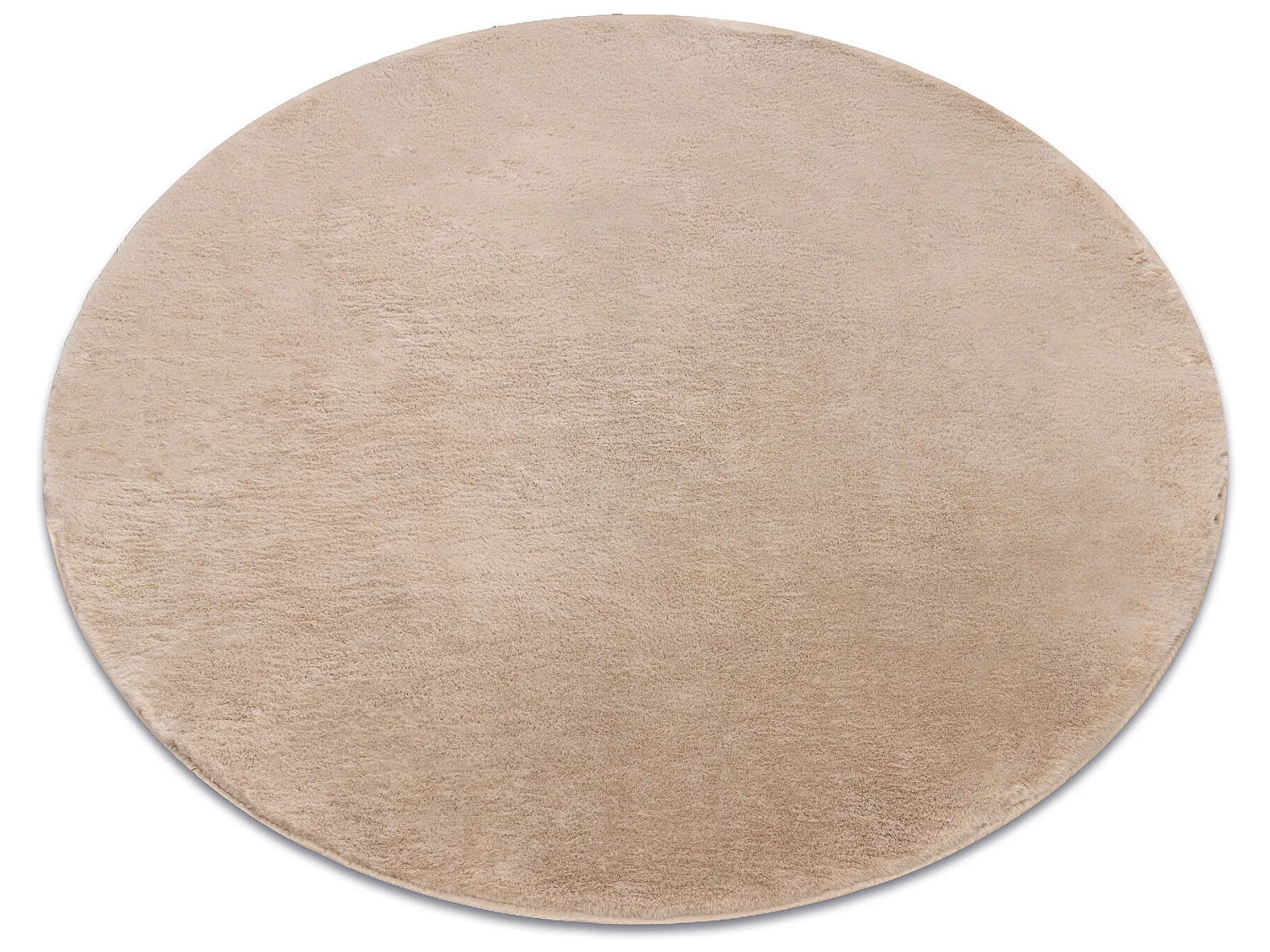 Modern wastapijt POSH cirkel shaggy, pluche, dik anti-slip kameel beig cercle 80 cm