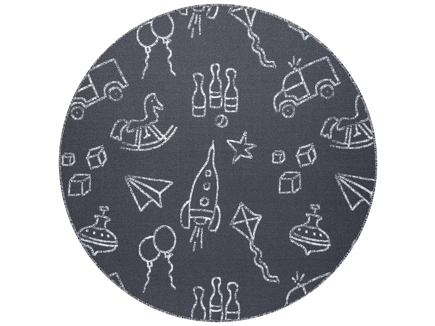 Tapijt voor kinderen TOYS ROND speelgoed, om mee te spelen, kinderen - cercle 150 cm