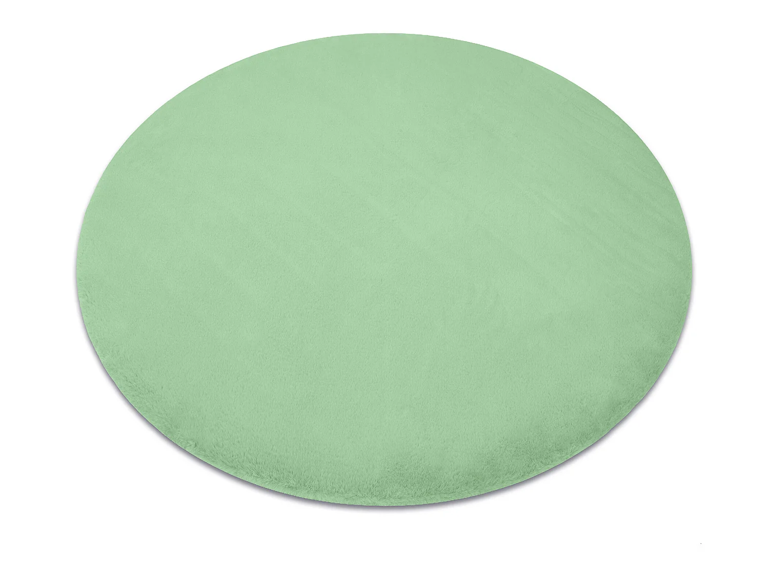 Tapijt BUNNY ROND groen IMITATIE konijnenvacht cercle 80 cm