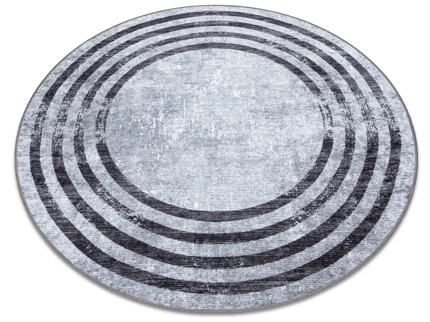 MIRO 51231.806 cercle Tapete Linhas antiderrapante - cinzento / preto cercle 200 cm