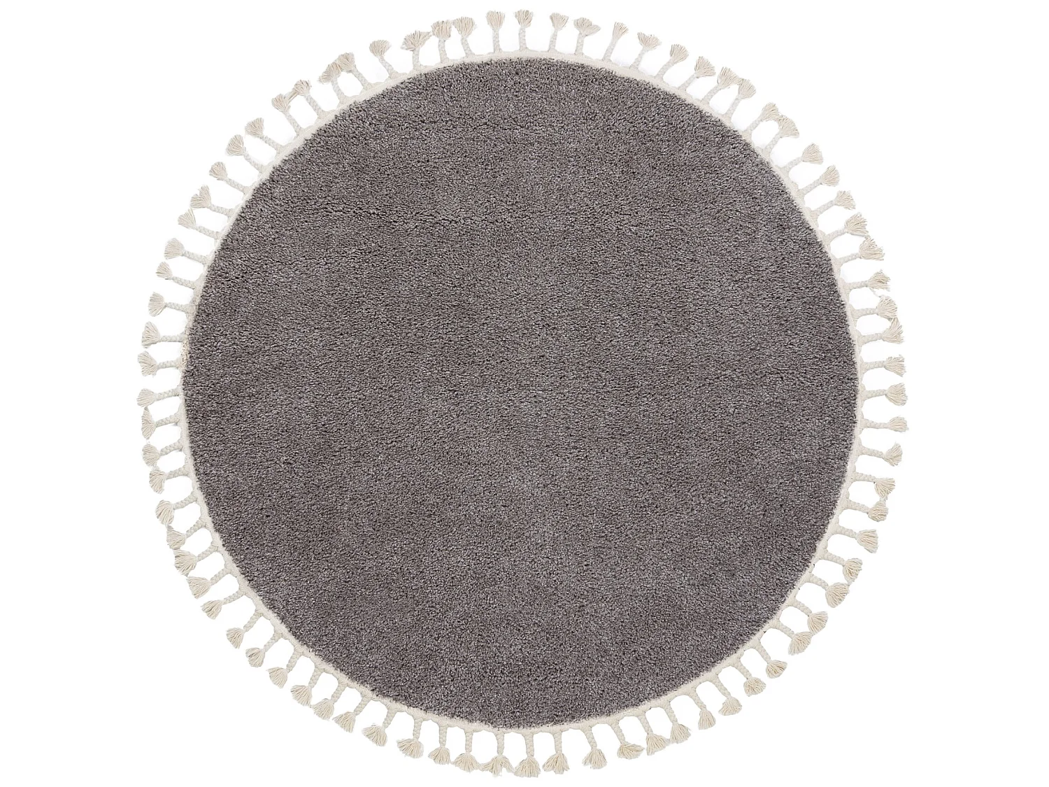 Tapijt BERBER 9000 ROND bruinrand , Barber , marokkaanse shaggy cercle 120 cm