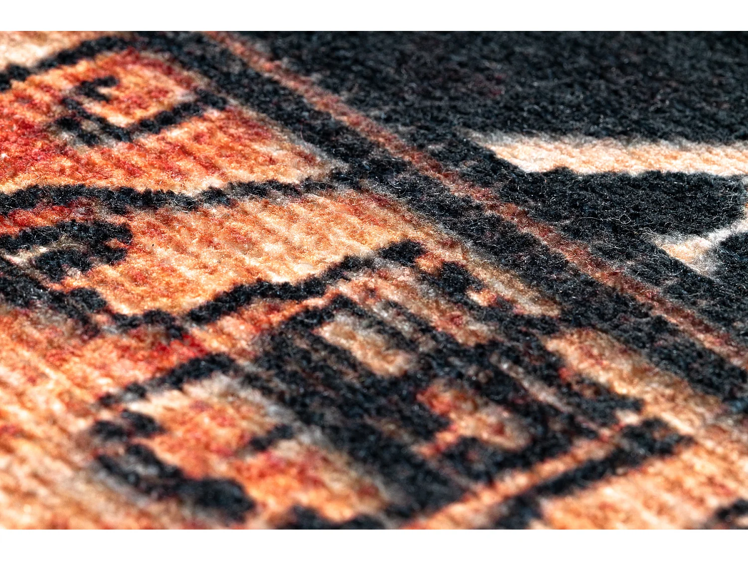 ANTICA ancient chocolate cirkel, modern patchwork, Grieks wasbaar - zw cercle 160 cm