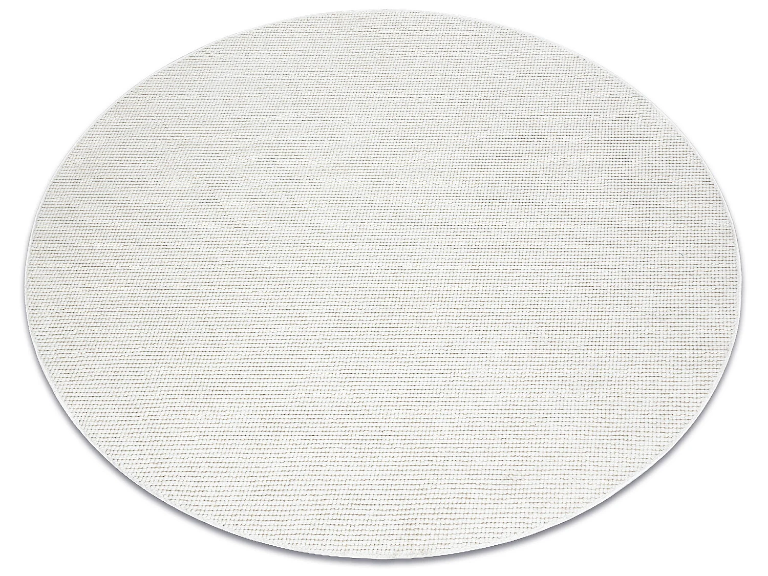Vloerkleed CASABLANCA PLUS rond creme Eenkleurig, lus cercle 80 cm