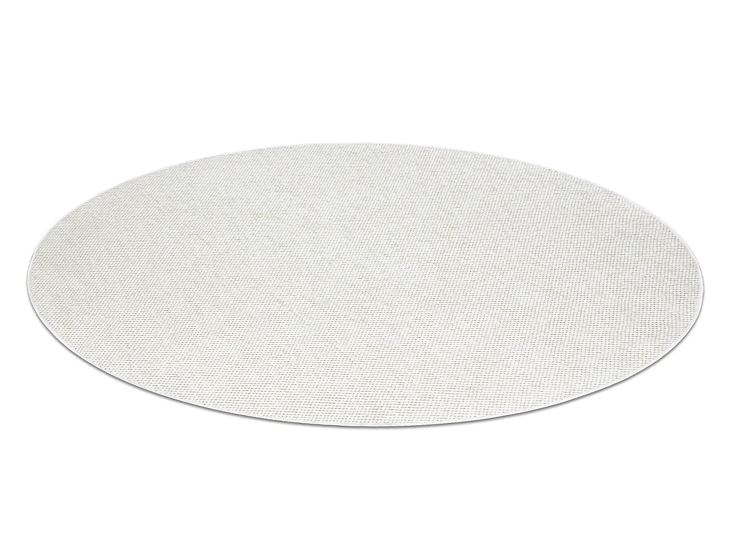 Vloerkleed CASABLANCA PLUS rond creme Eenkleurig, lus cercle 80 cm