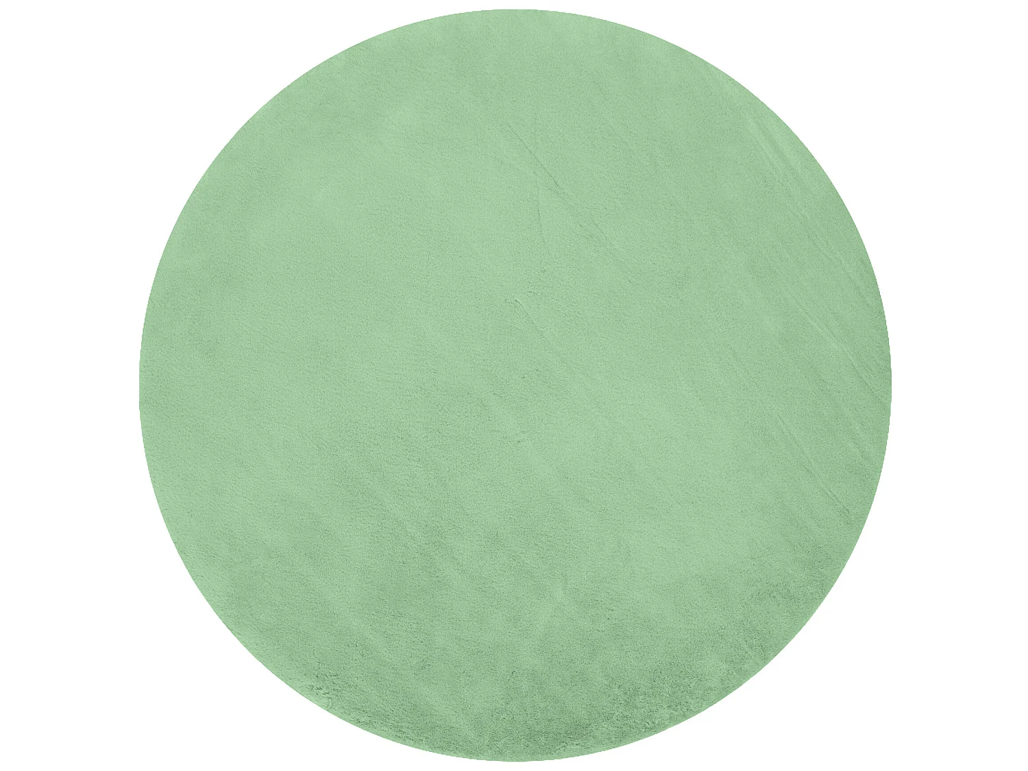 Tapis BUNNY cercle vert IMITATION DE FOURRURE DE LAPIN cercle 100 cm