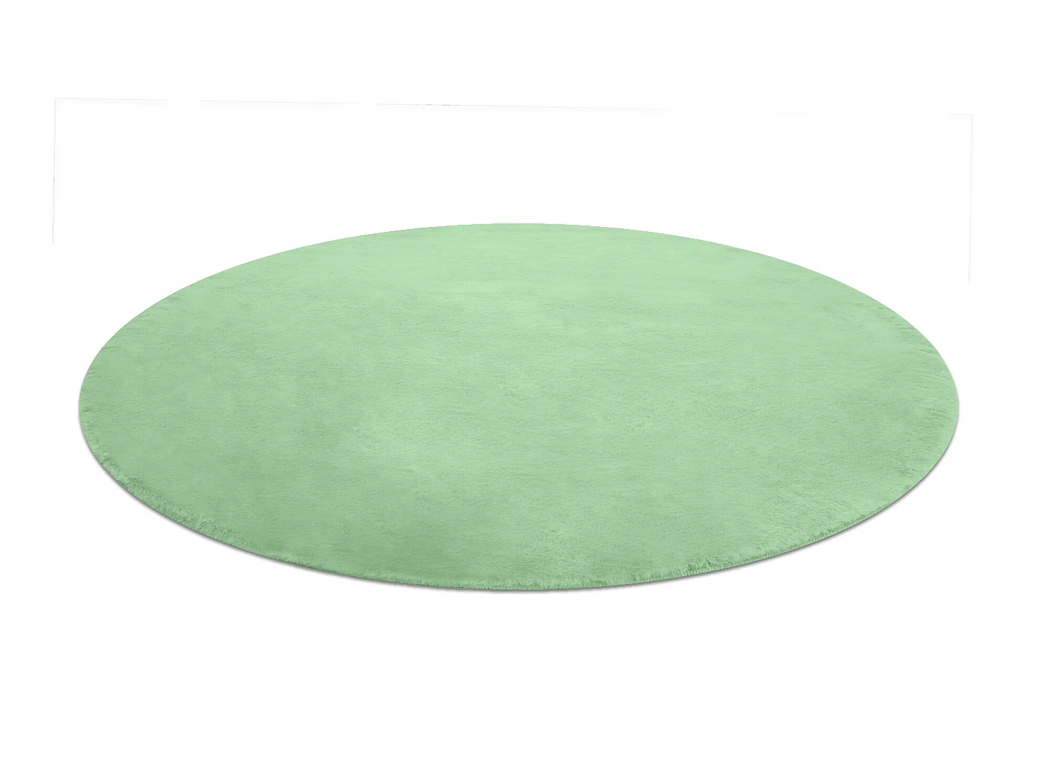 Tapijt BUNNY ROND groen IMITATIE konijnenvacht cercle 100 cm