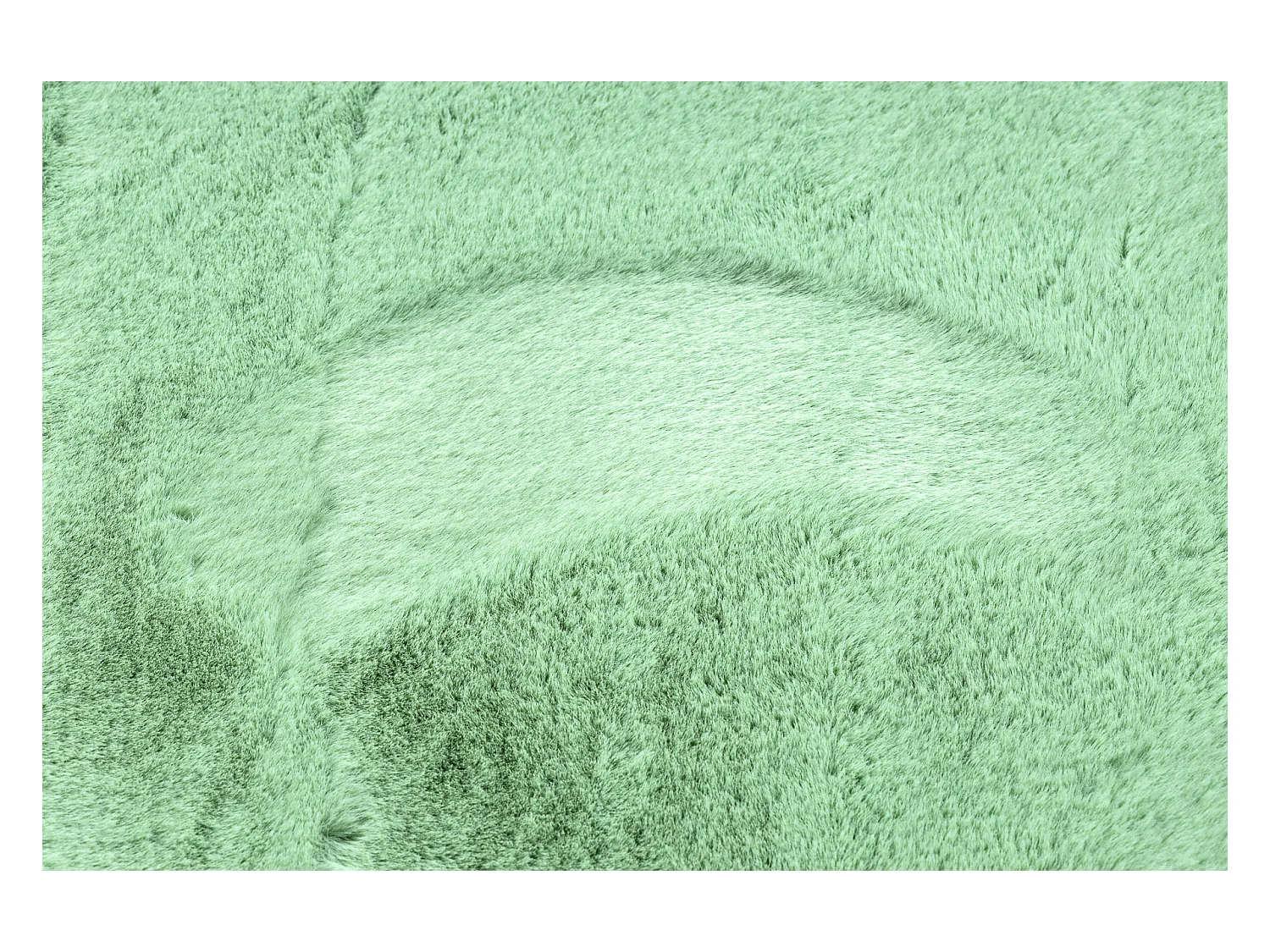 Tapijt BUNNY ROND groen IMITATIE konijnenvacht cercle 100 cm