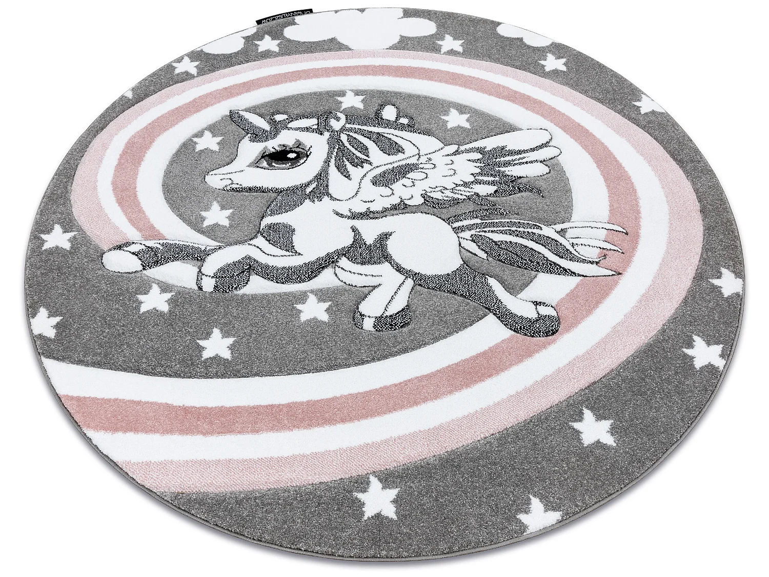 Tapis PETIT PONY PETIT PONEY cercle gris cercle 120 cm