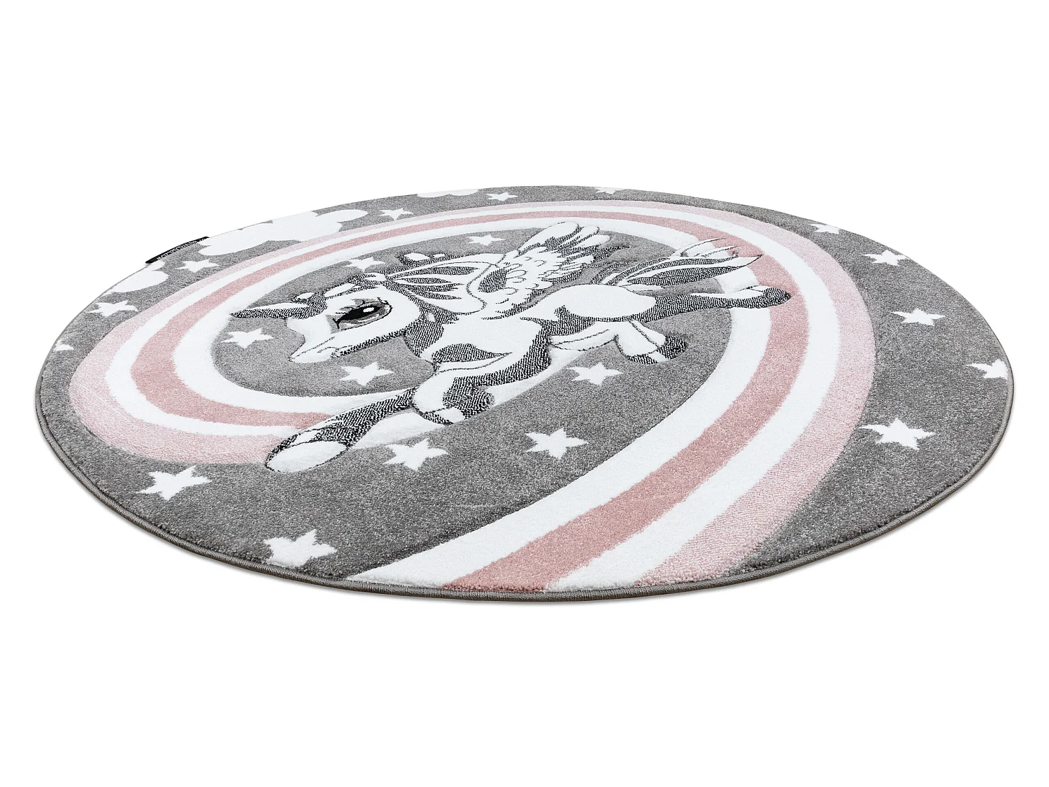 Tapis PETIT PONY PETIT PONEY cercle gris cercle 120 cm