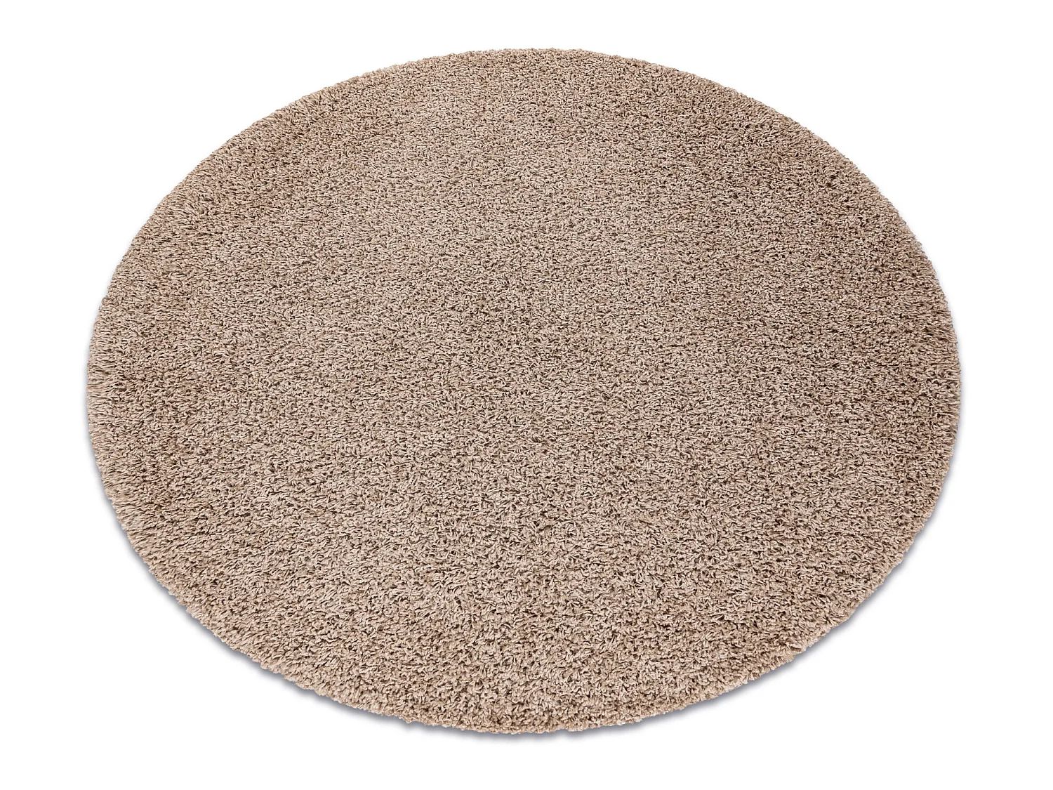 Tapijt SOFFI ROND shaggy 5cm beige  cercle 80 cm