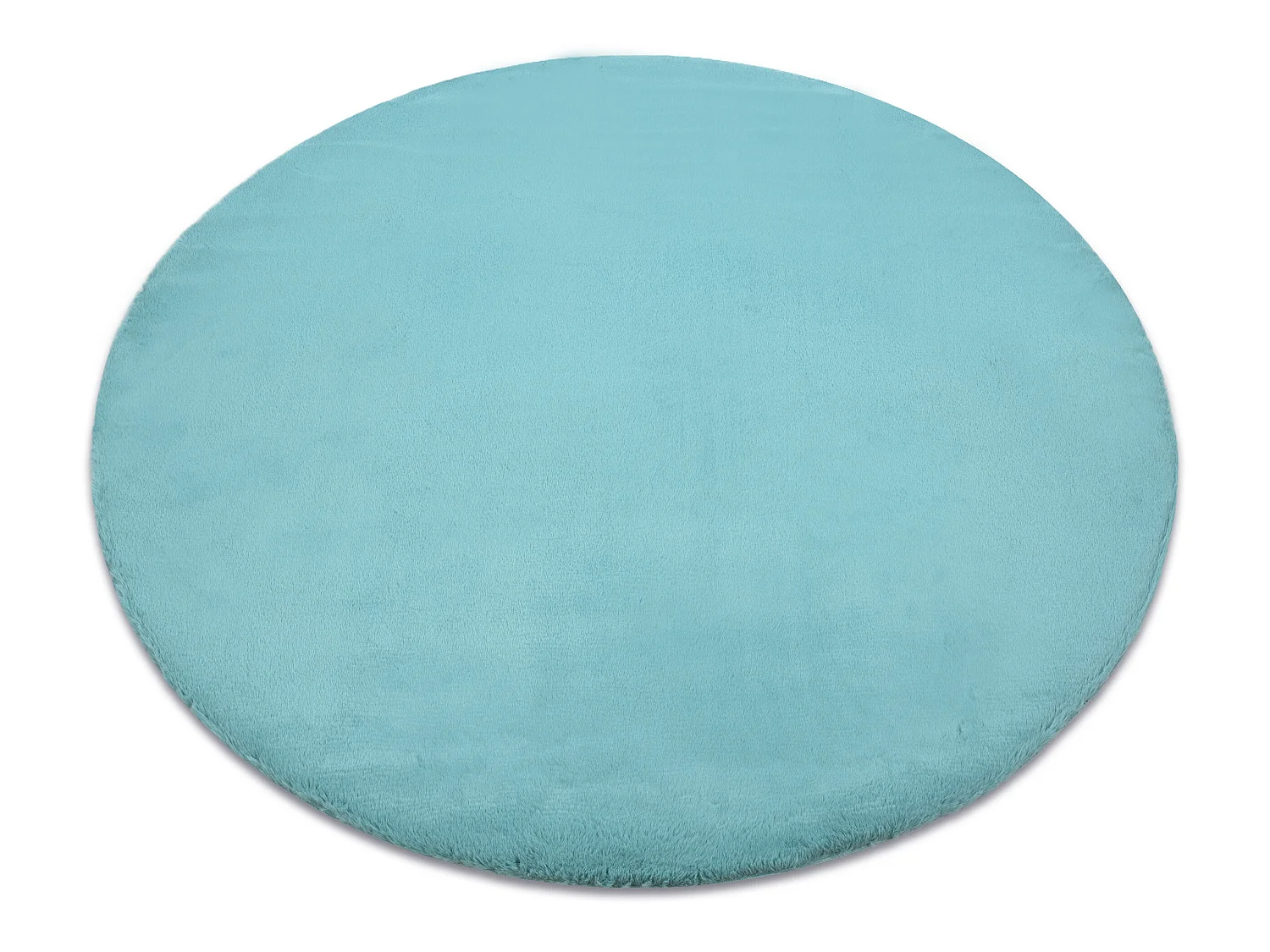 Tapis BUNNY cercle aqua bleu IMITATION DE FOURRURE DE LAPIN cercle 120 cm