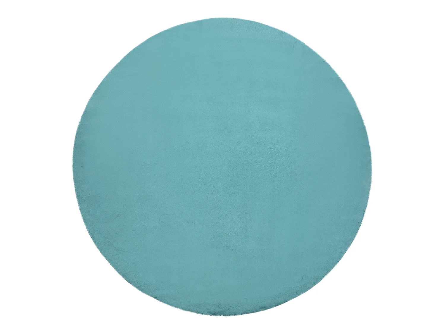 Tapijt BUNNY ROND aqua blauw IMITATIE konijnenvacht cercle 120 cm