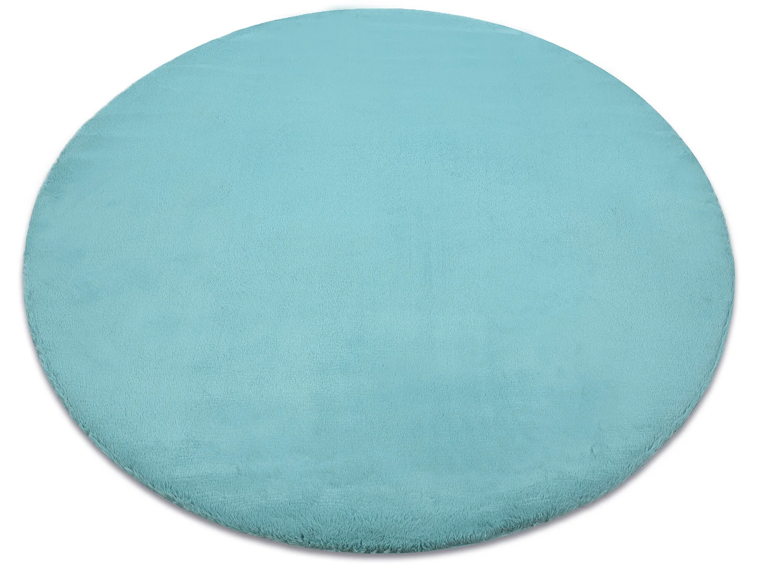 Tappeto BUNNY cerchio aqua blu IMITAZIONE PELLICCIA DI CONIGLIO cercle 120 cm