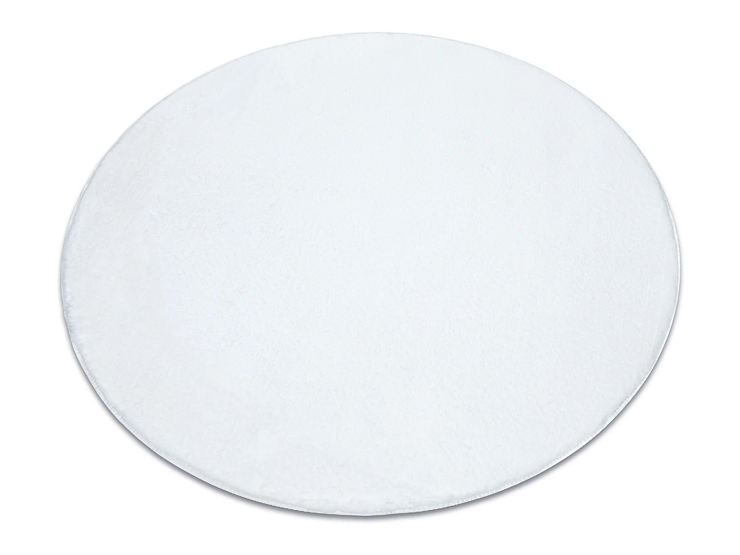 Tapis cercle POSH Shaggy ivoire très épais, en peluche, antidérapan cercle 80 cm
