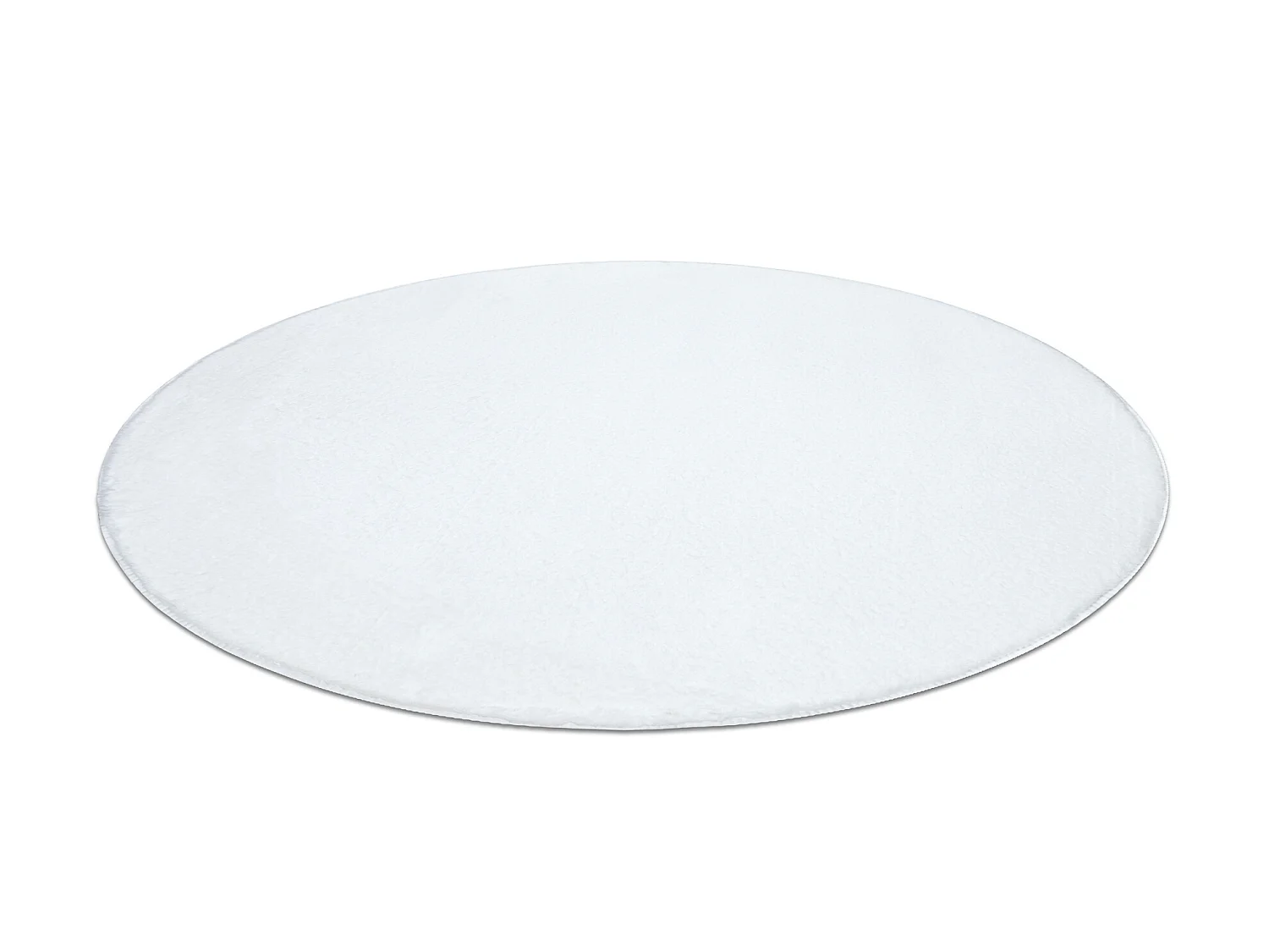 Modern wastapijt POSH cirkel shaggy, pluche, dik anti-slip ivoor cercle 80 cm