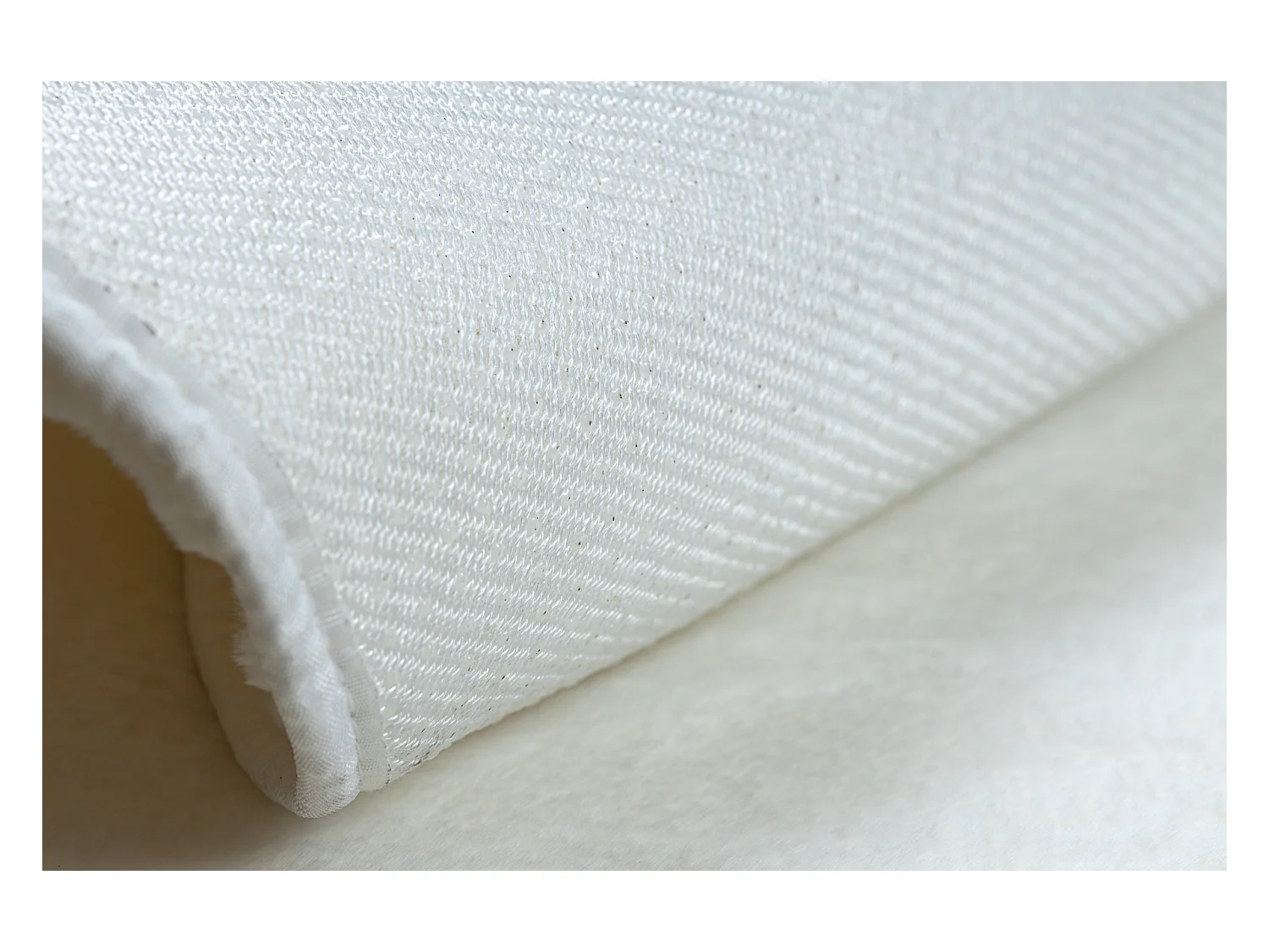 Modern wastapijt POSH cirkel shaggy, pluche, dik anti-slip ivoor cercle 80 cm
