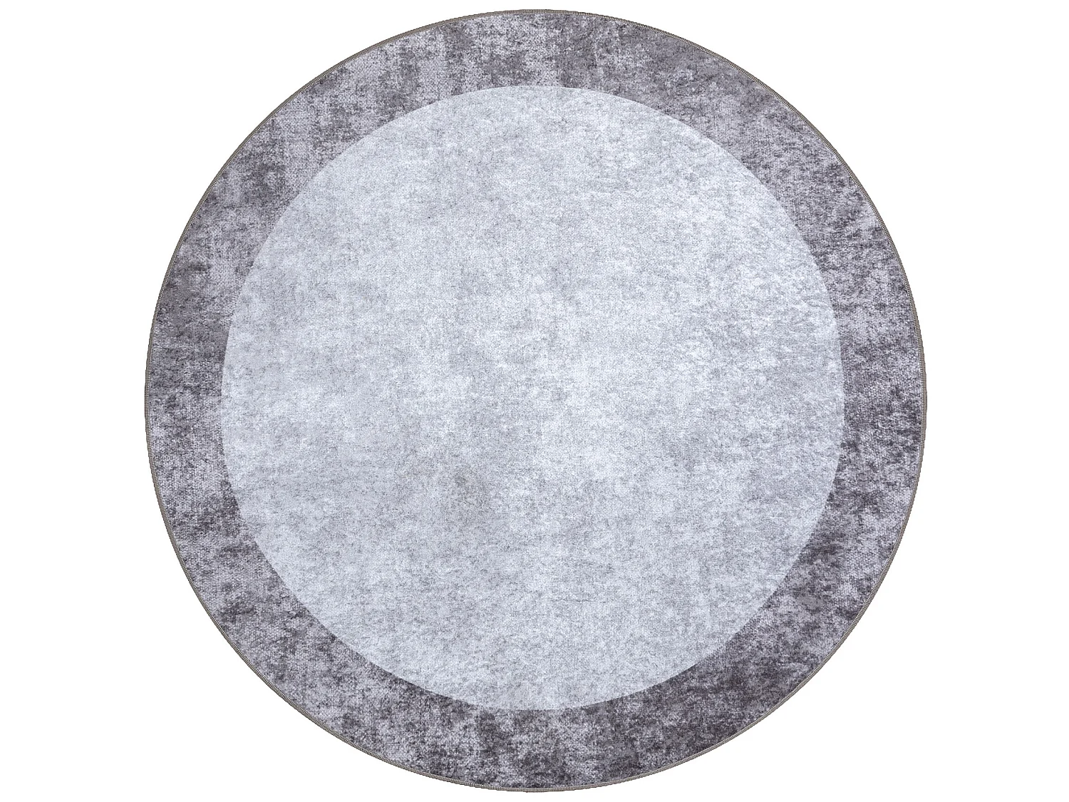 MIRO 51648.803 Kreis Waschteppich Marmor Anti-Rutsch - dunkelgrau cercle 80 cm