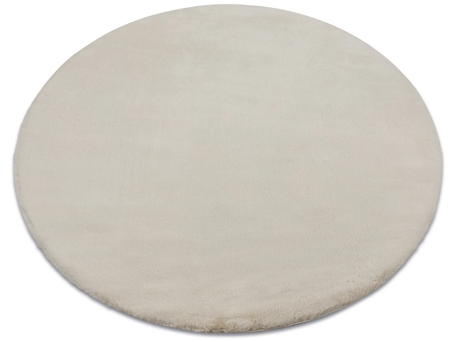 Tapijt BUNNY ROND beige IMITATIE konijnenvacht cercle 140 cm