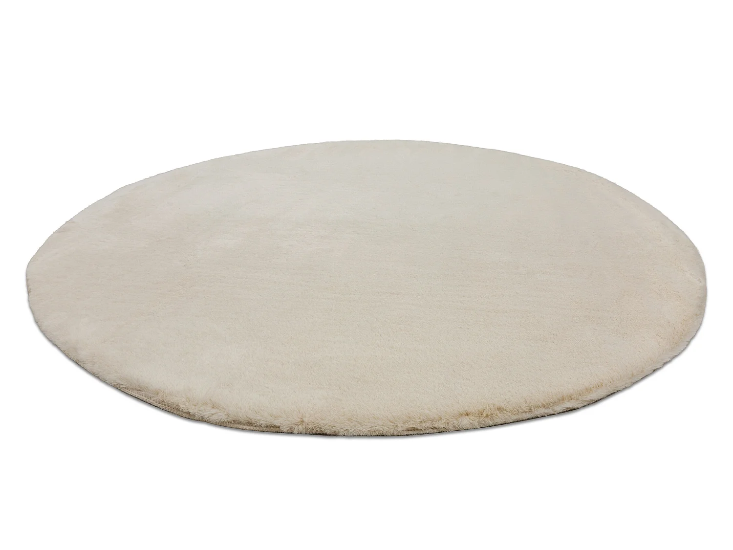 Tapijt BUNNY ROND beige IMITATIE konijnenvacht cercle 140 cm