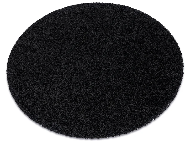 Teppich SOFFI Kreis shaggy 5cm schwarz cercle 120 cm