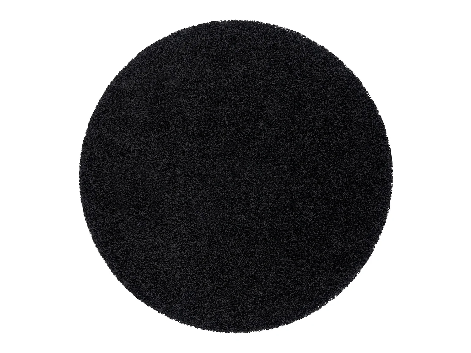 Teppich SOFFI Kreis shaggy 5cm schwarz cercle 120 cm