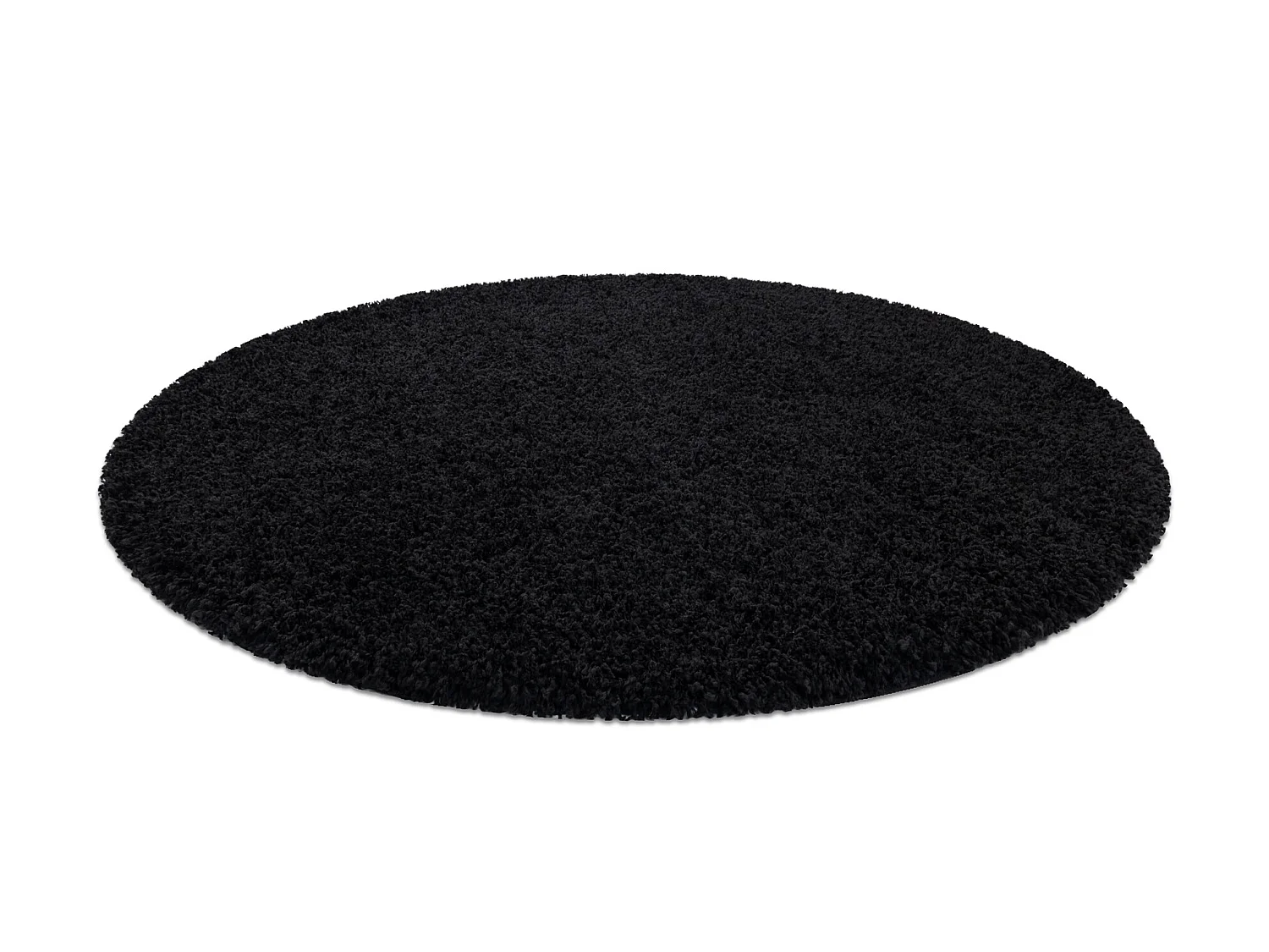 Teppich SOFFI Kreis shaggy 5cm schwarz cercle 120 cm