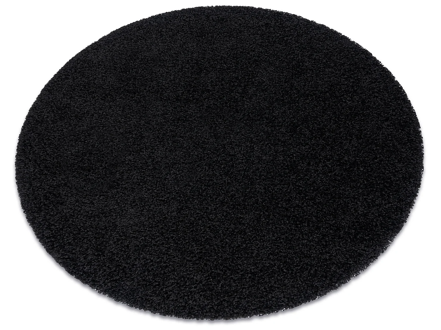 Teppich SOFFI Kreis shaggy 5cm schwarz cercle 120 cm