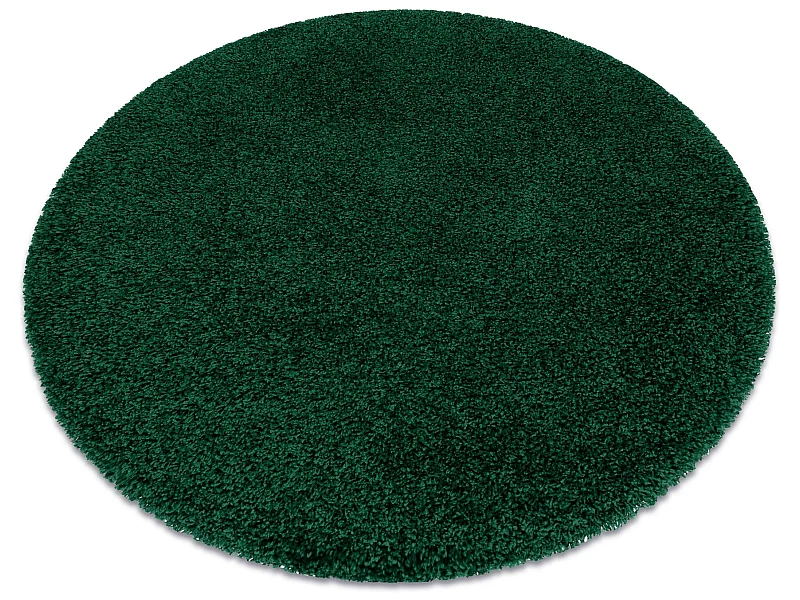 Tapis SOFFI Cercle shaggy 5cm bouteille verte cercle 100 cm