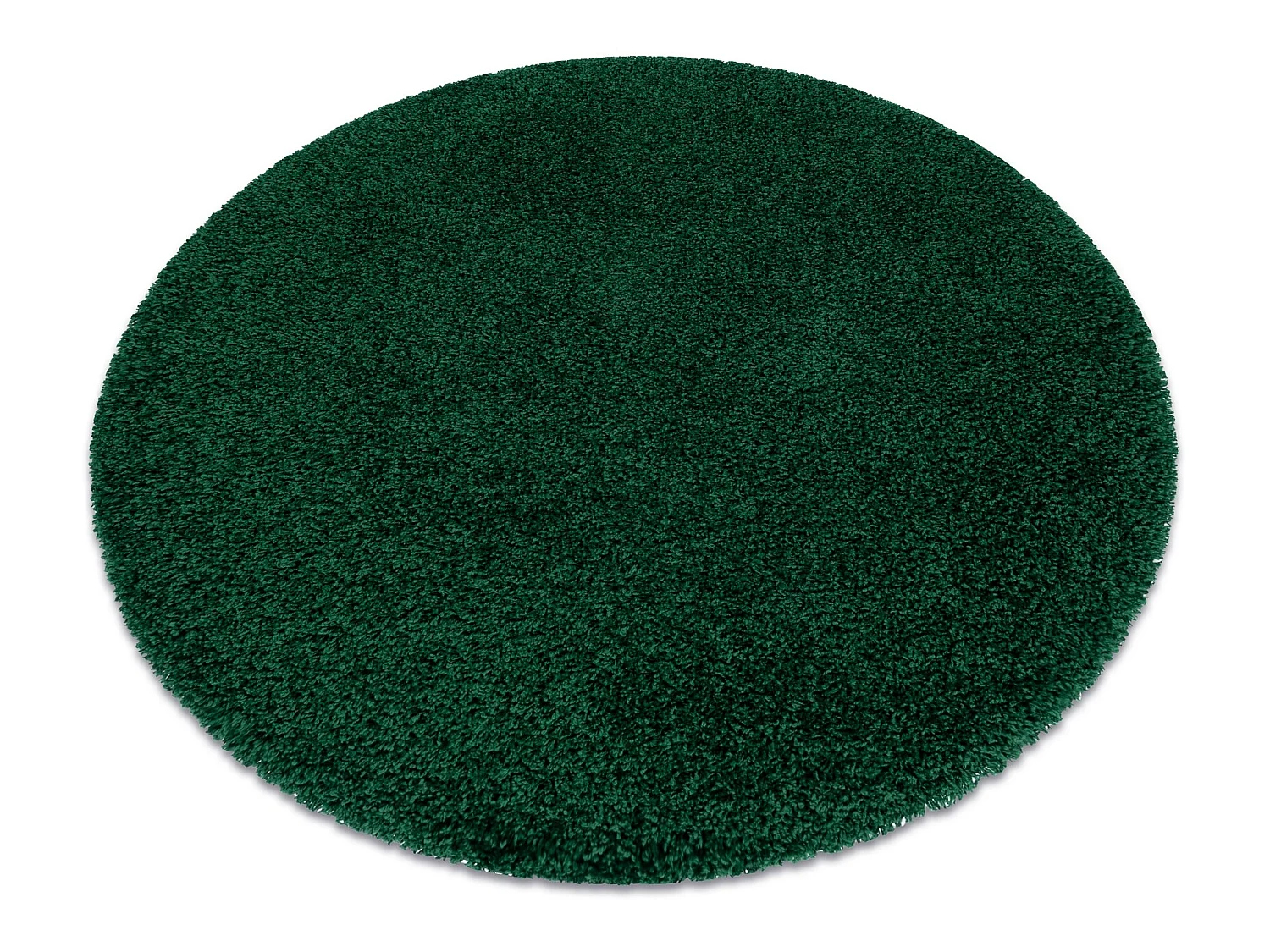 Tapis SOFFI Cercle shaggy 5cm bouteille verte cercle 100 cm