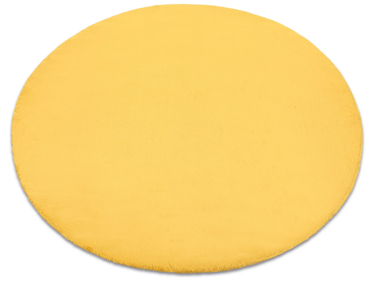 Tapis BUNNY cercle or IMITATION DE FOURRURE DE LAPIN cercle 160 cm
