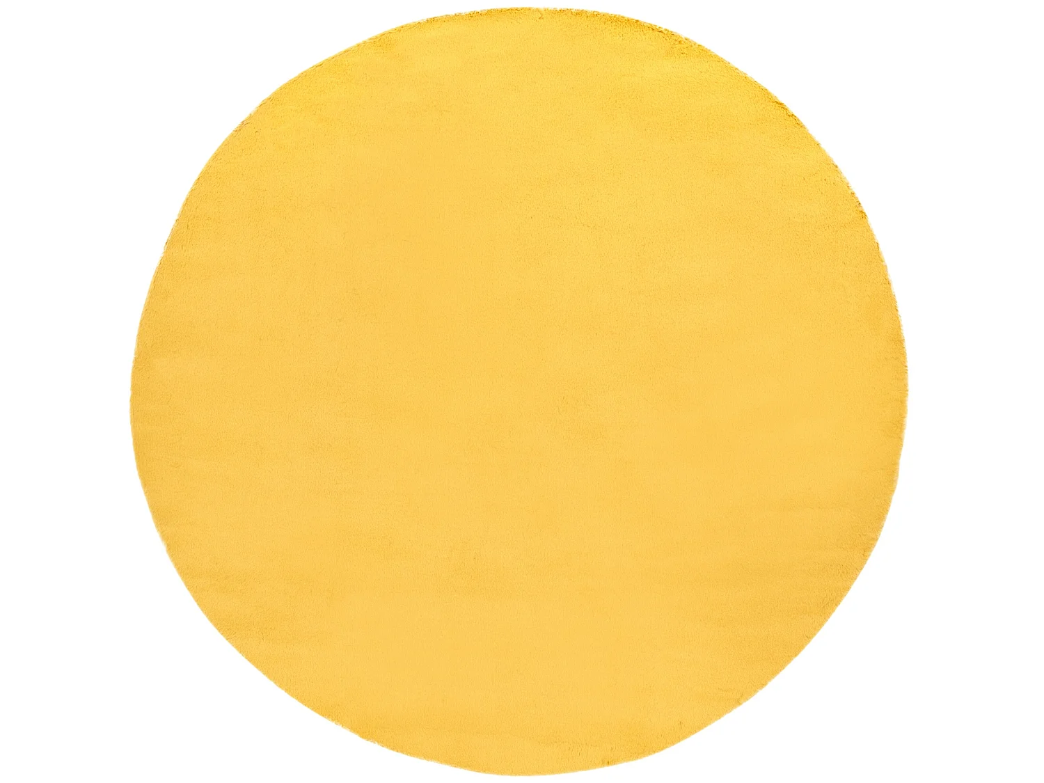 Tapis BUNNY cercle or IMITATION DE FOURRURE DE LAPIN cercle 160 cm