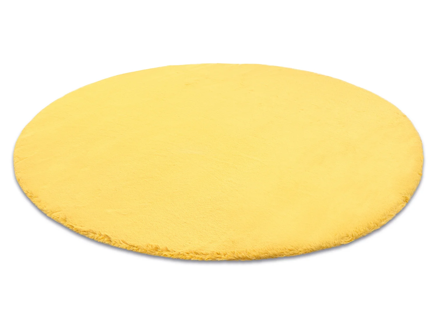 Tapis BUNNY cercle or IMITATION DE FOURRURE DE LAPIN cercle 160 cm