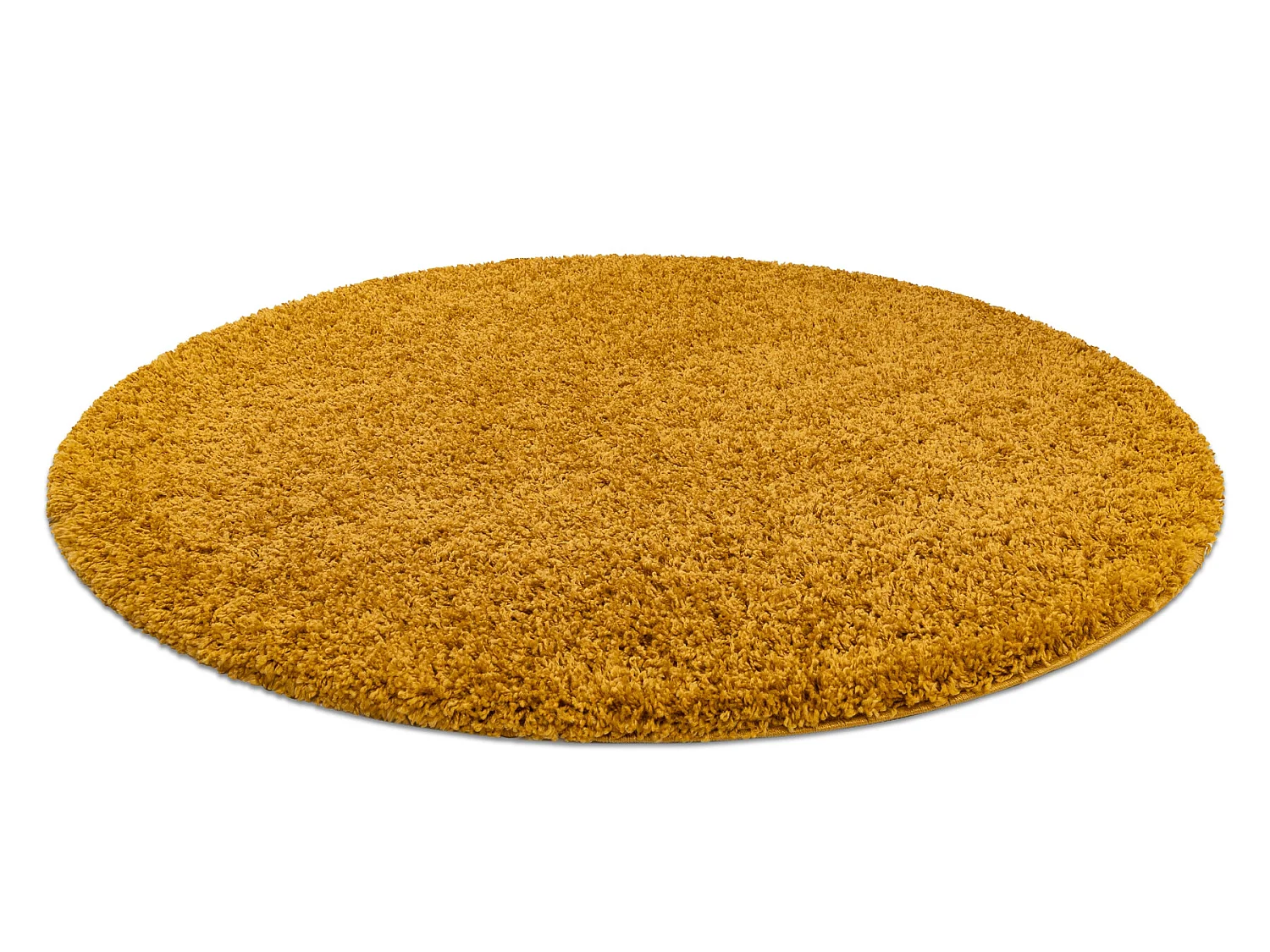 Tapijt SOFFI ROND shaggy 5cm goud cercle 120 cm