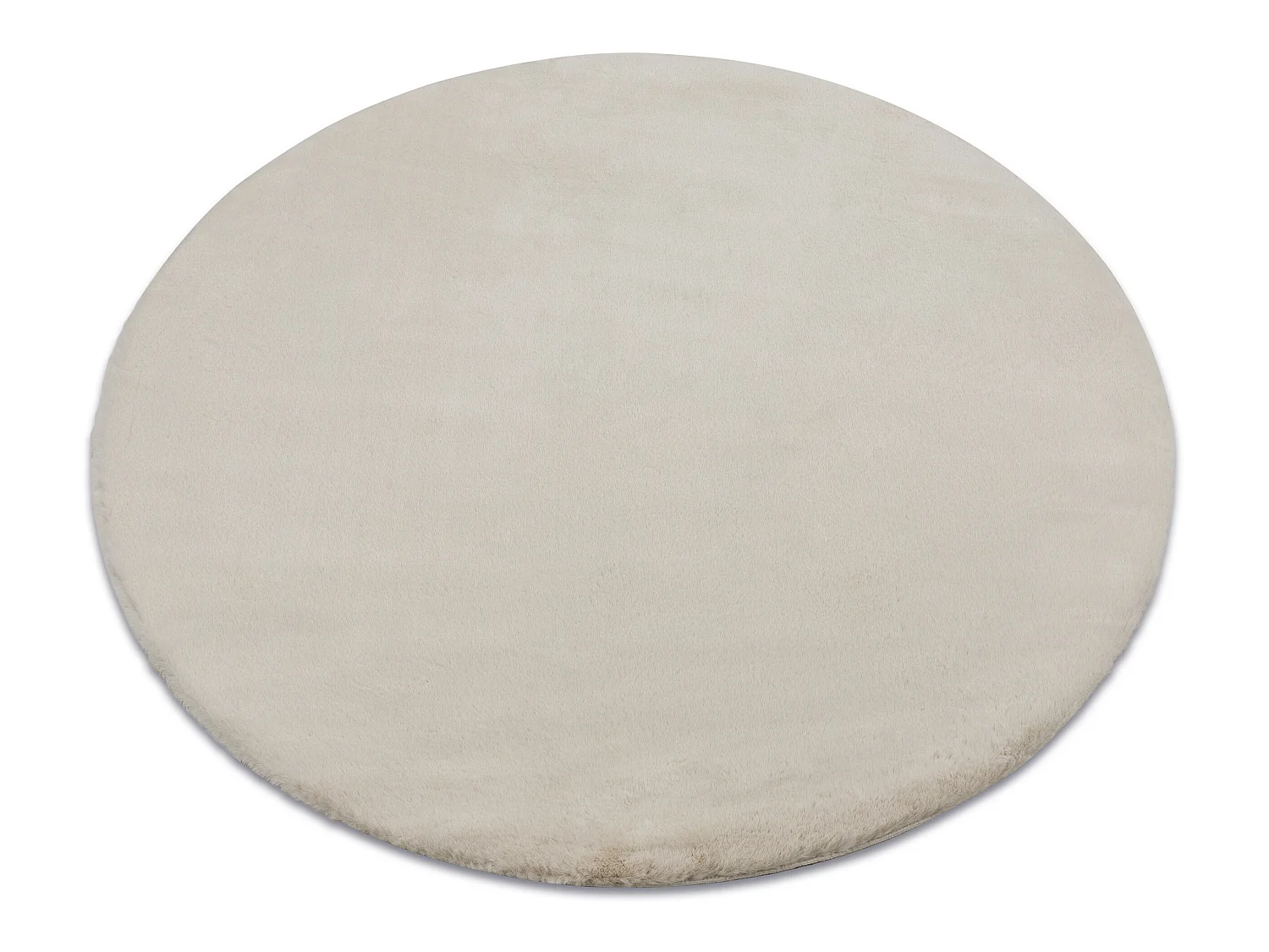 Tapis BUNNY cercle beige IMITATION DE FOURRURE DE LAPIN cercle 160 cm