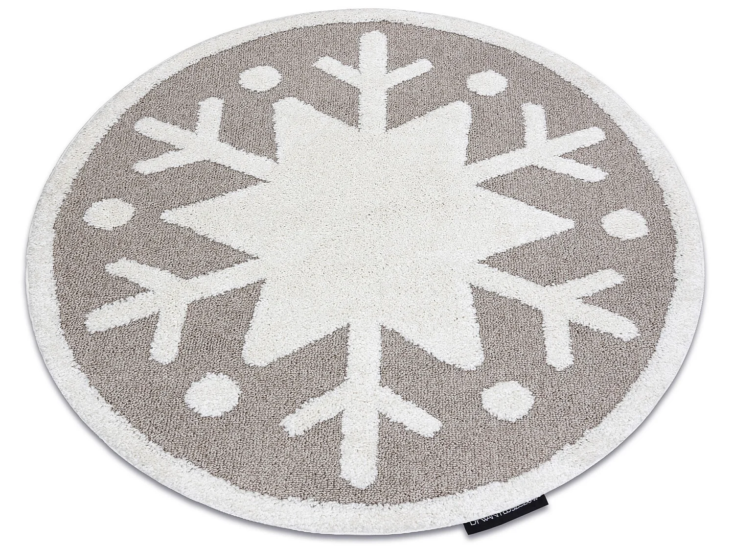 Tapis enfant moderne JOY Cercle Snowflake, Flocon de neige pour enfant cercle 140 cm